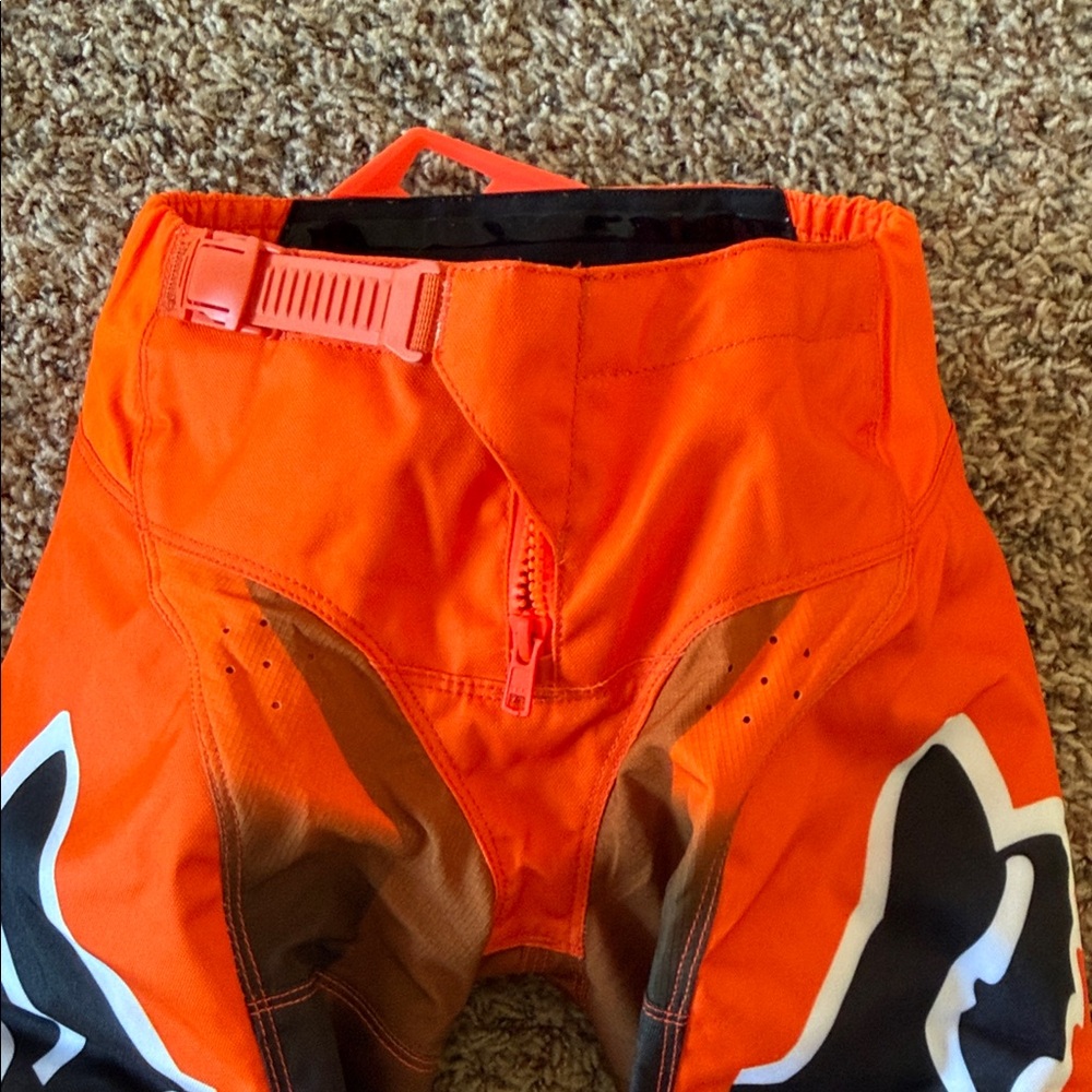 Fox Kids Bright Orange and Black MX Pants Size 26Y - Picture 2 of 5